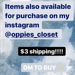Items also available for purchase on my instagram